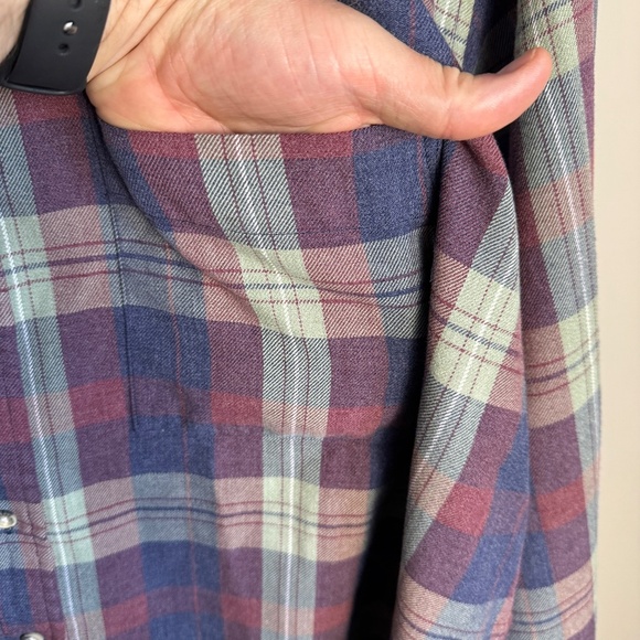 Arnold Palmer Vintage Light Flannel Button Up Plaid Long Sleeve Shirt X-Large - Picture 4 of 12